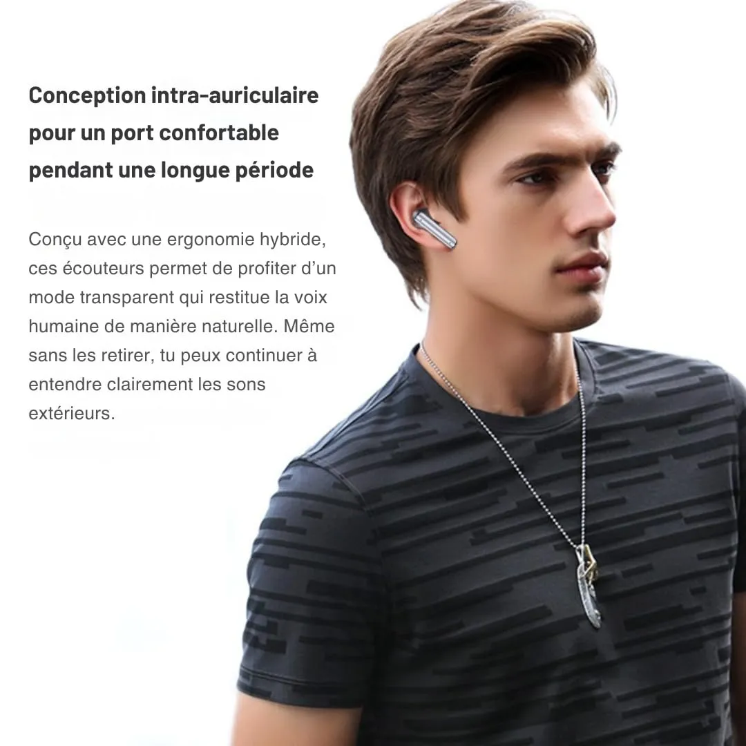 Soundswealth Bluetooth 5.3 écouteurs sans fil noir ANC