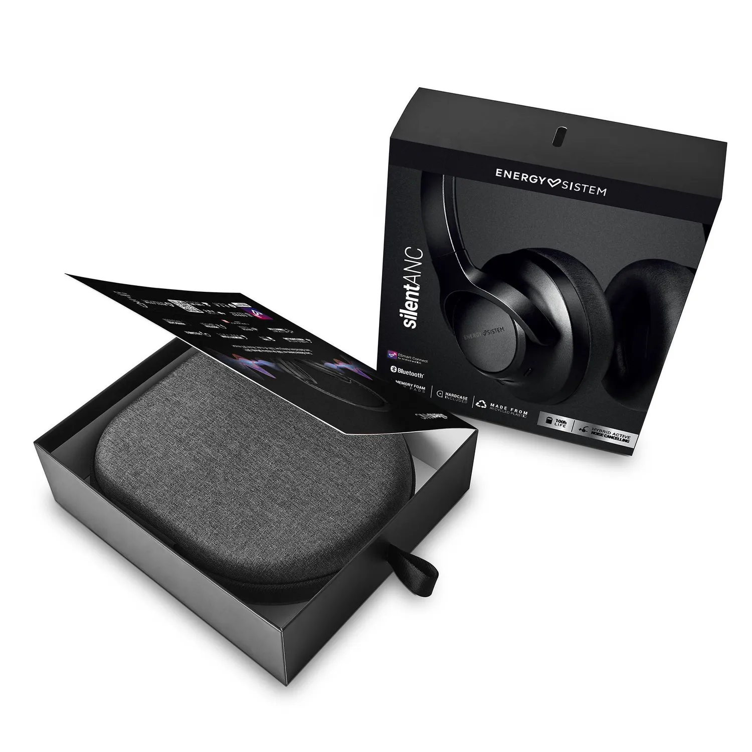 Energy Sistem Silent ANC casque bluetooth noir 100h