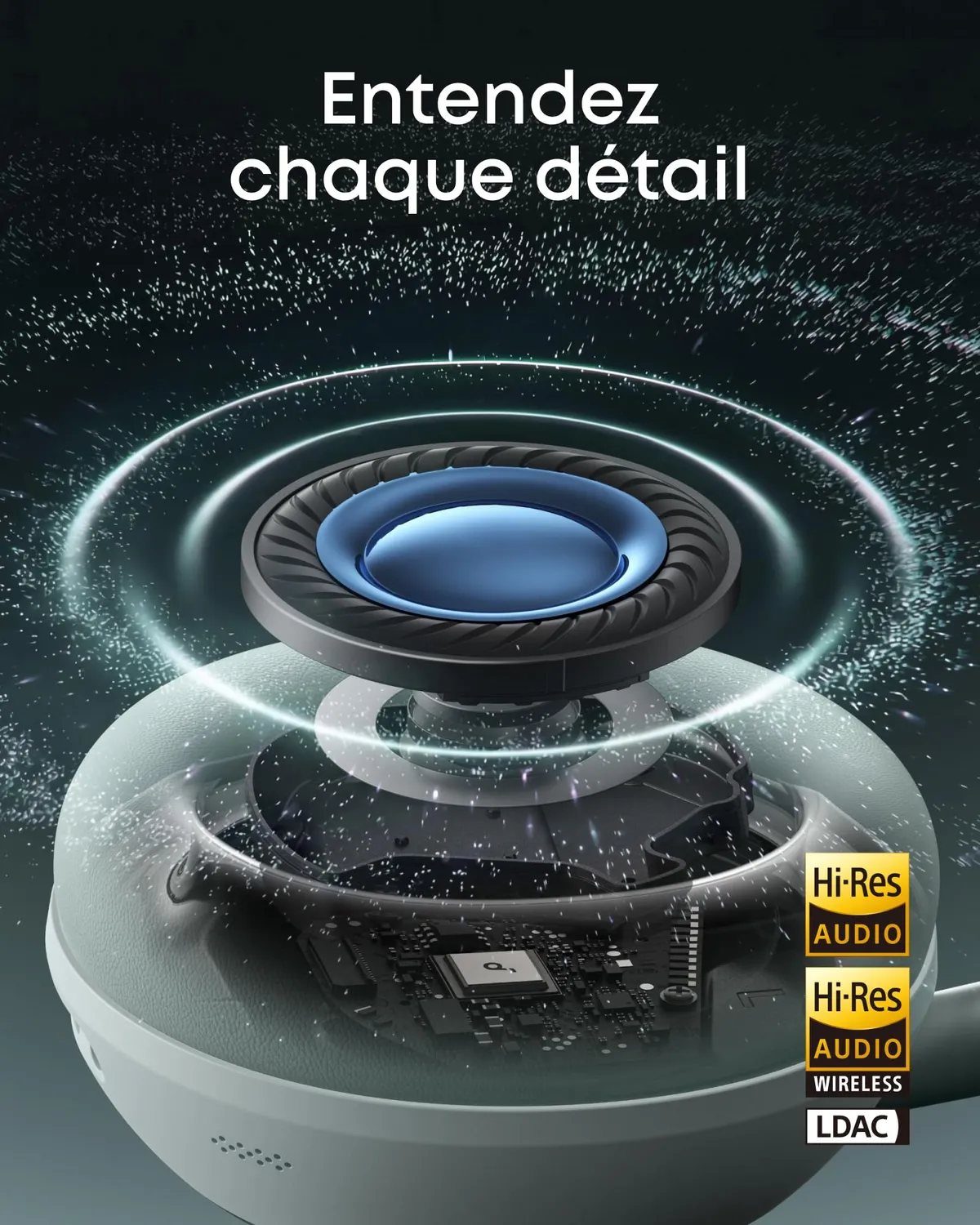 Soundcore Space 2 casque Bluetooth Vert réduction bruit 70h