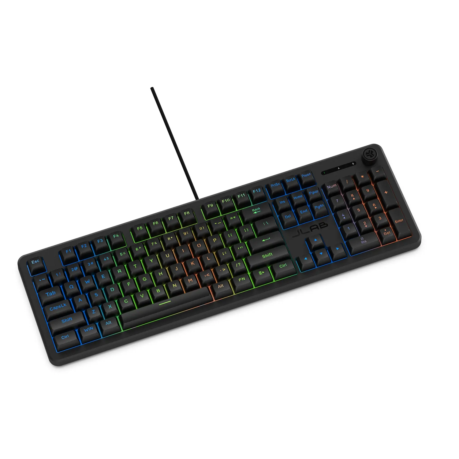 JLab Nightfall clavier gaming filaire noir 104 touches
