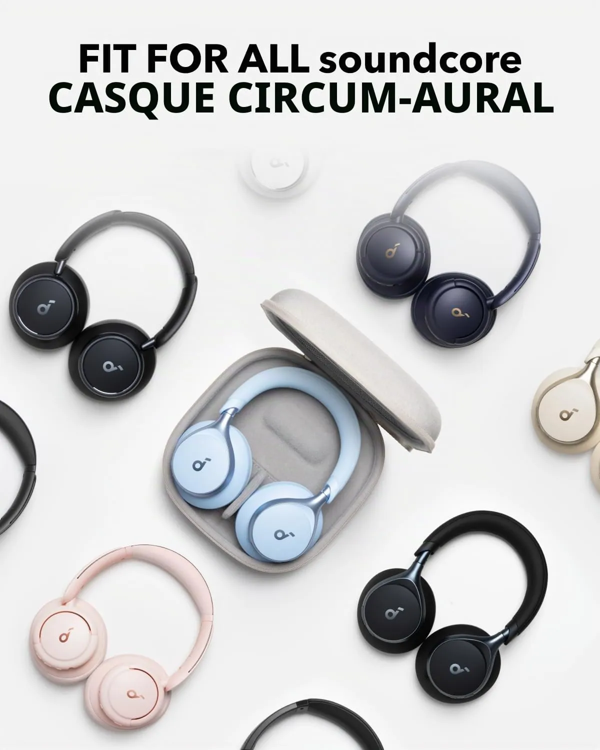 Soundcore étui casque rigide compatible Space One noir