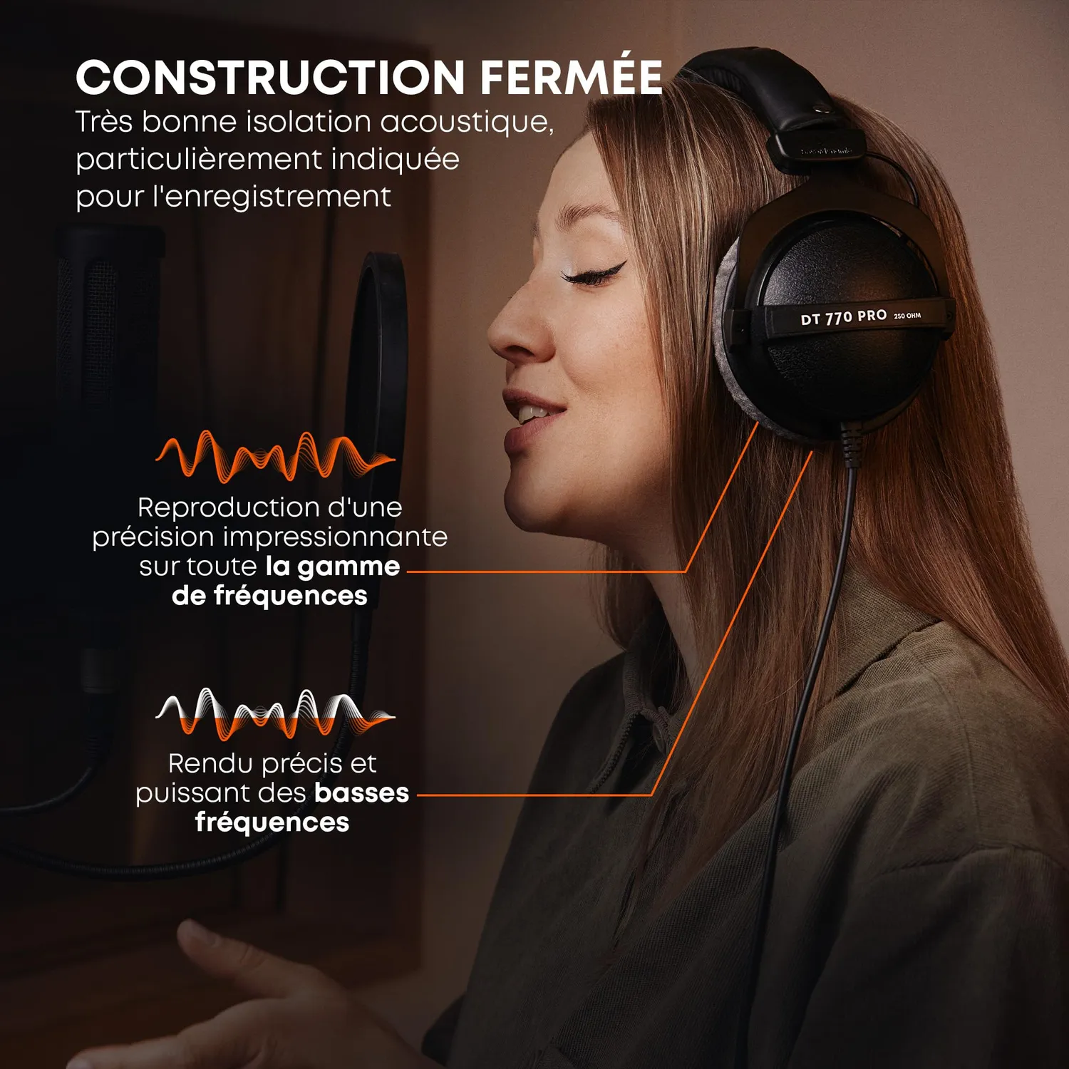beyerdynamic DT 770 Pro 80 Ohm casque noir gris fermé