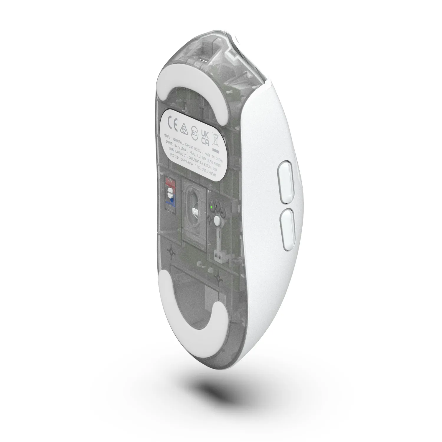 JLab Nightfall souris gaming blanche 55g 12000 DPI