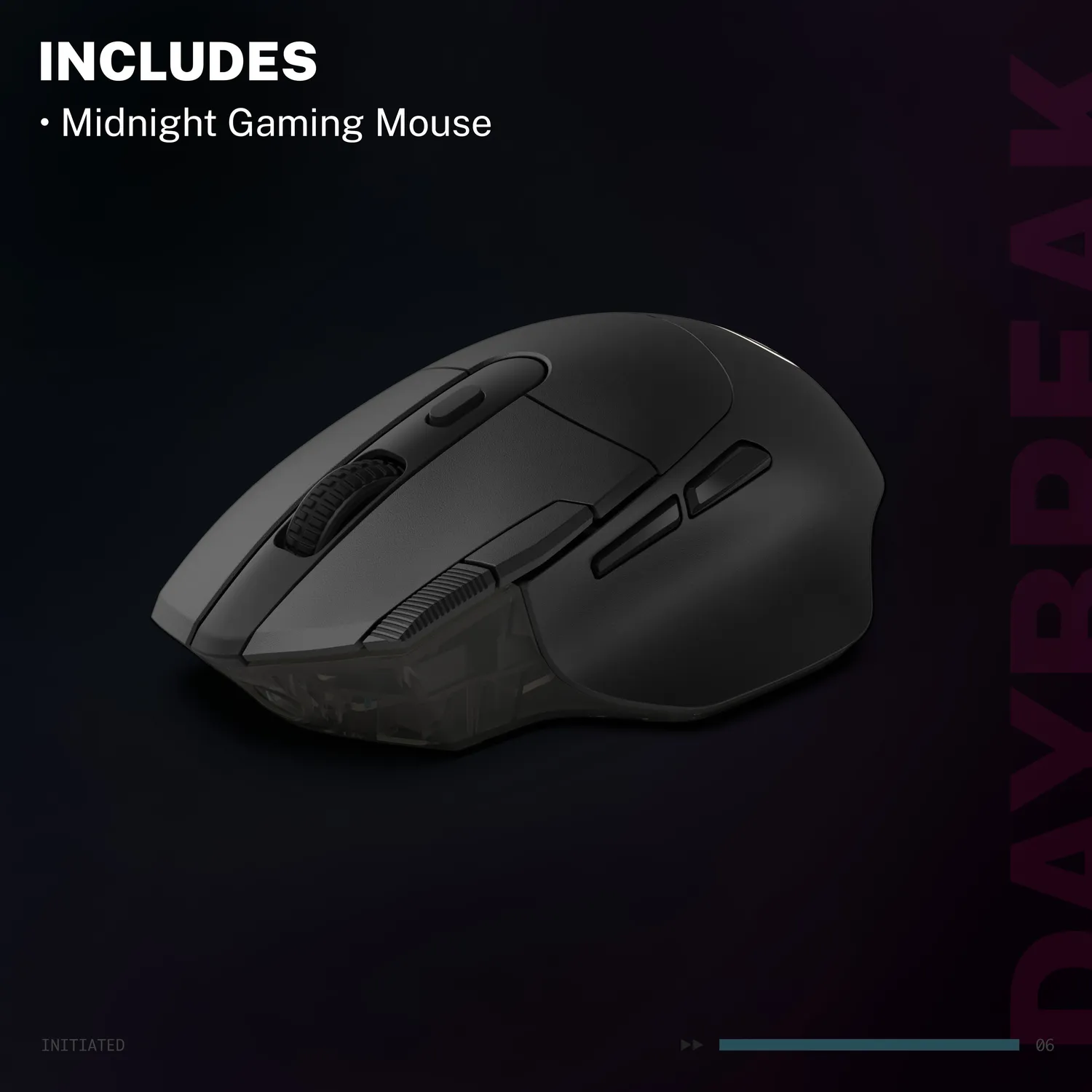 JLab Midnight souris gaming sans fil noire 16000 DPI