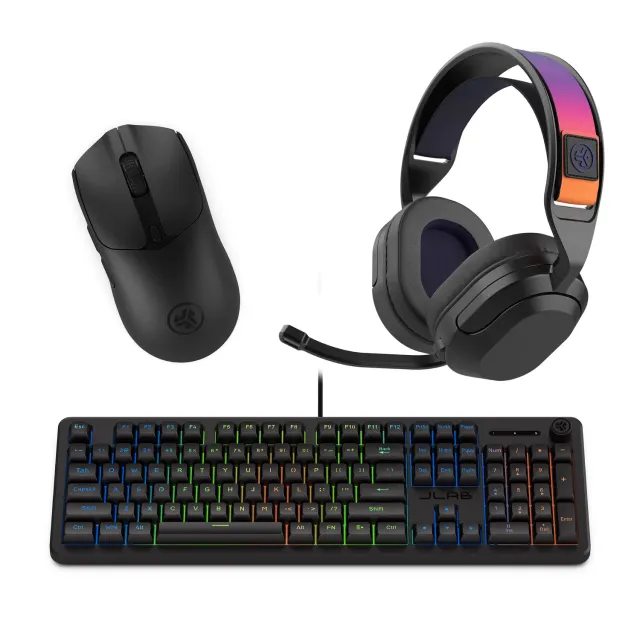 JLab Nightfall Pack casque + souris + clavier gaming noir