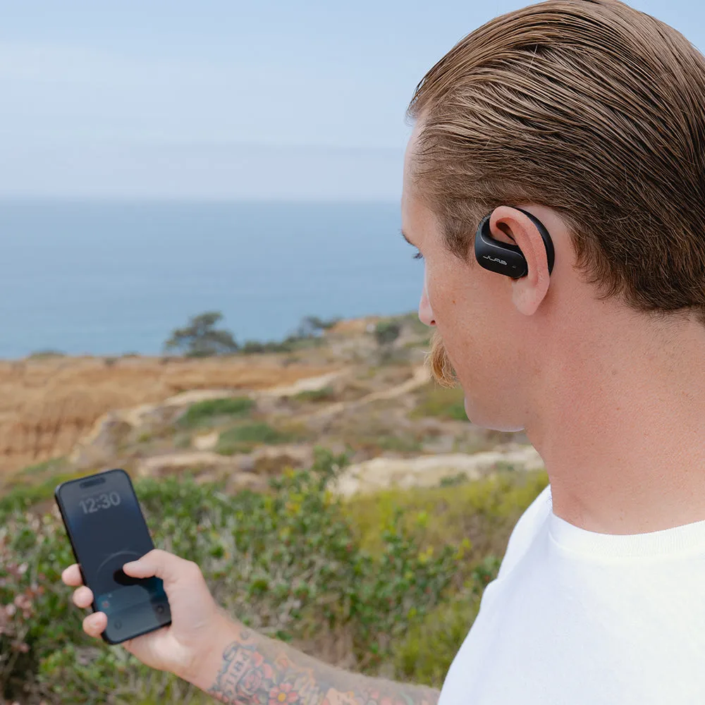 JLab JBuds Open Sport écouteurs bluetooth noir tour d'oreille