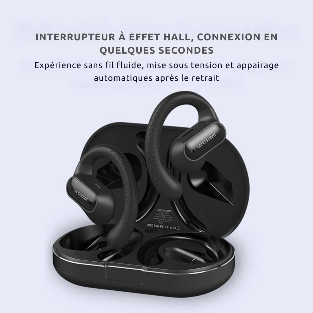 Soundswealth écouteurs bluetooth 5.4 noir 40h IPX5