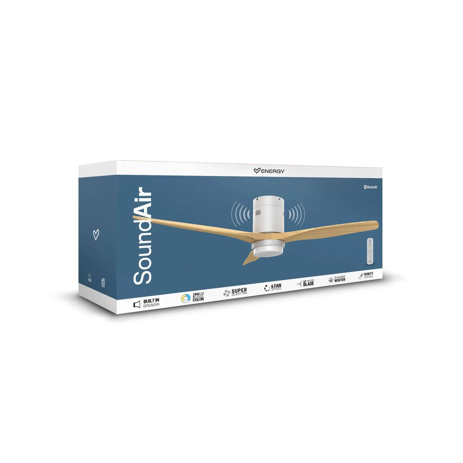 Energy Sistem SoundAir ventilateur plafond bluetooth blanc