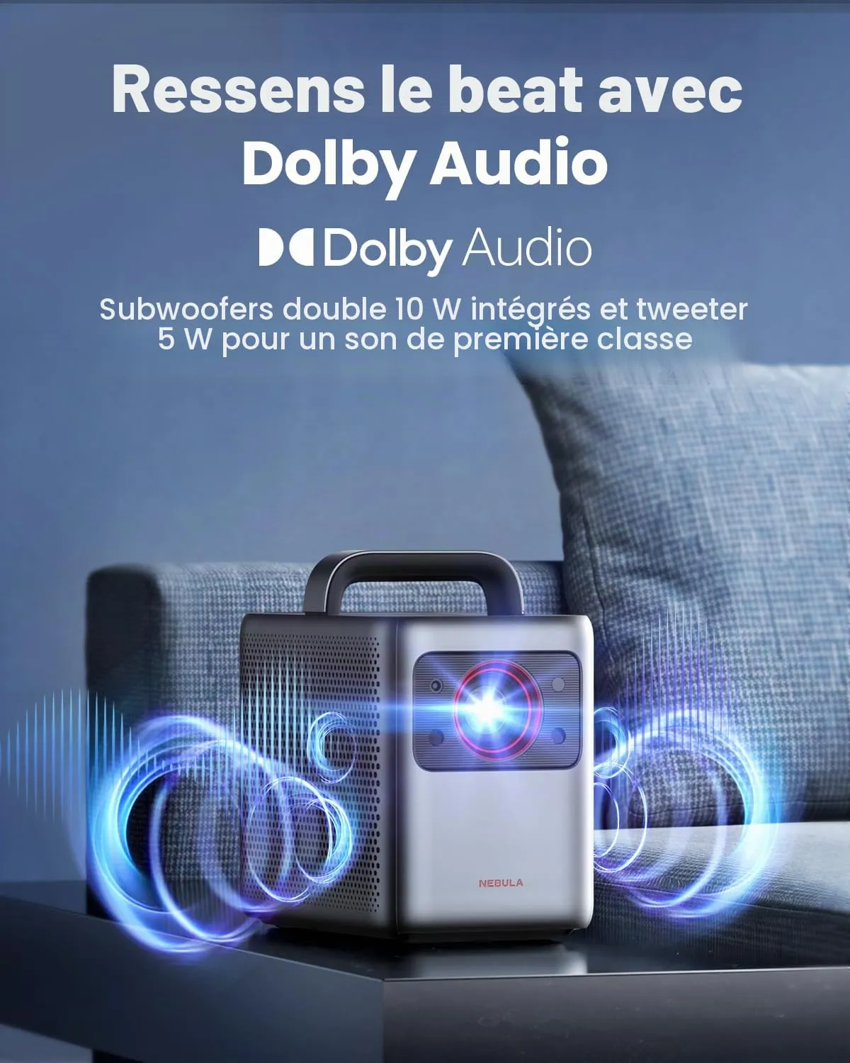 Nebula Cosmos Laser 4K D2350 vidéoprojecteur gris laser 2200 lumens