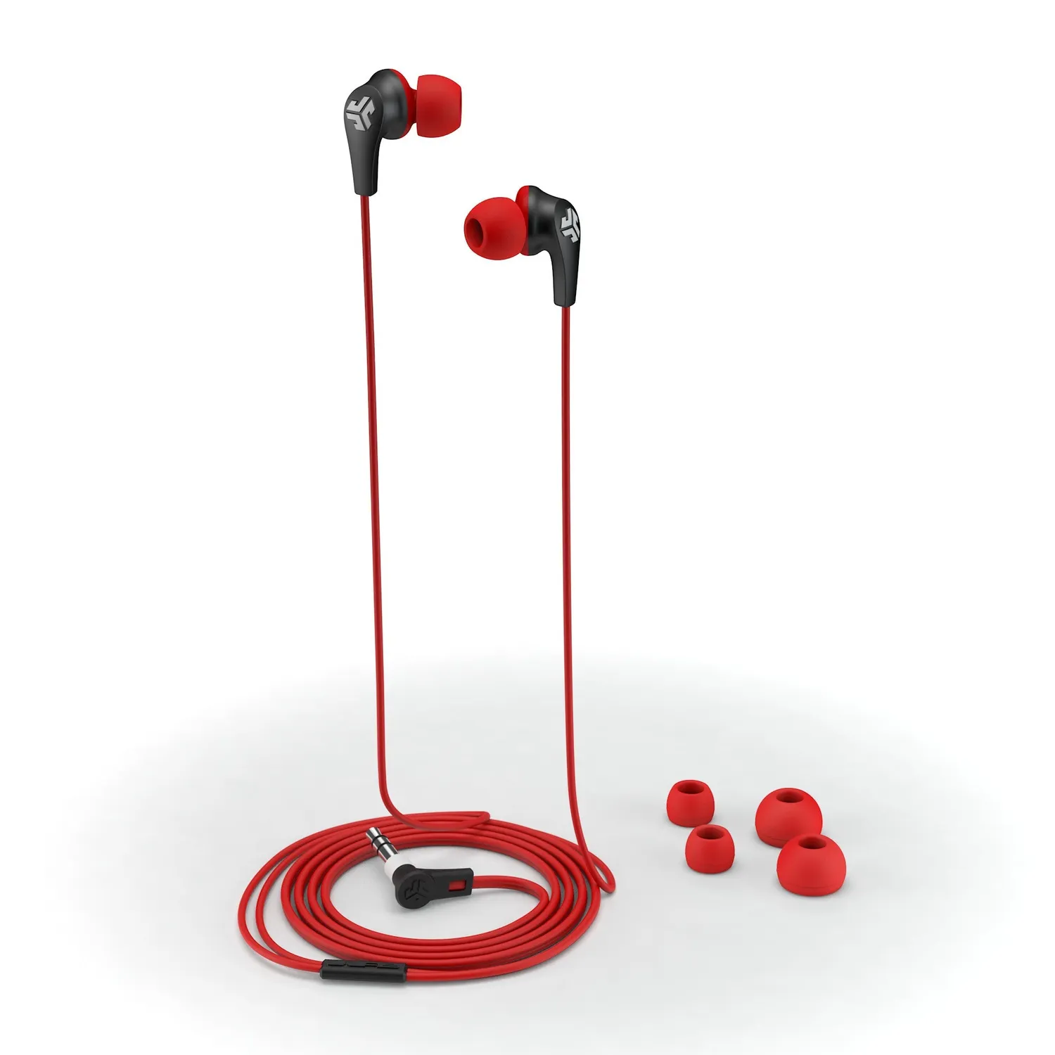 JLab JBuds2 Signature écouteurs filaires rouge driver titane