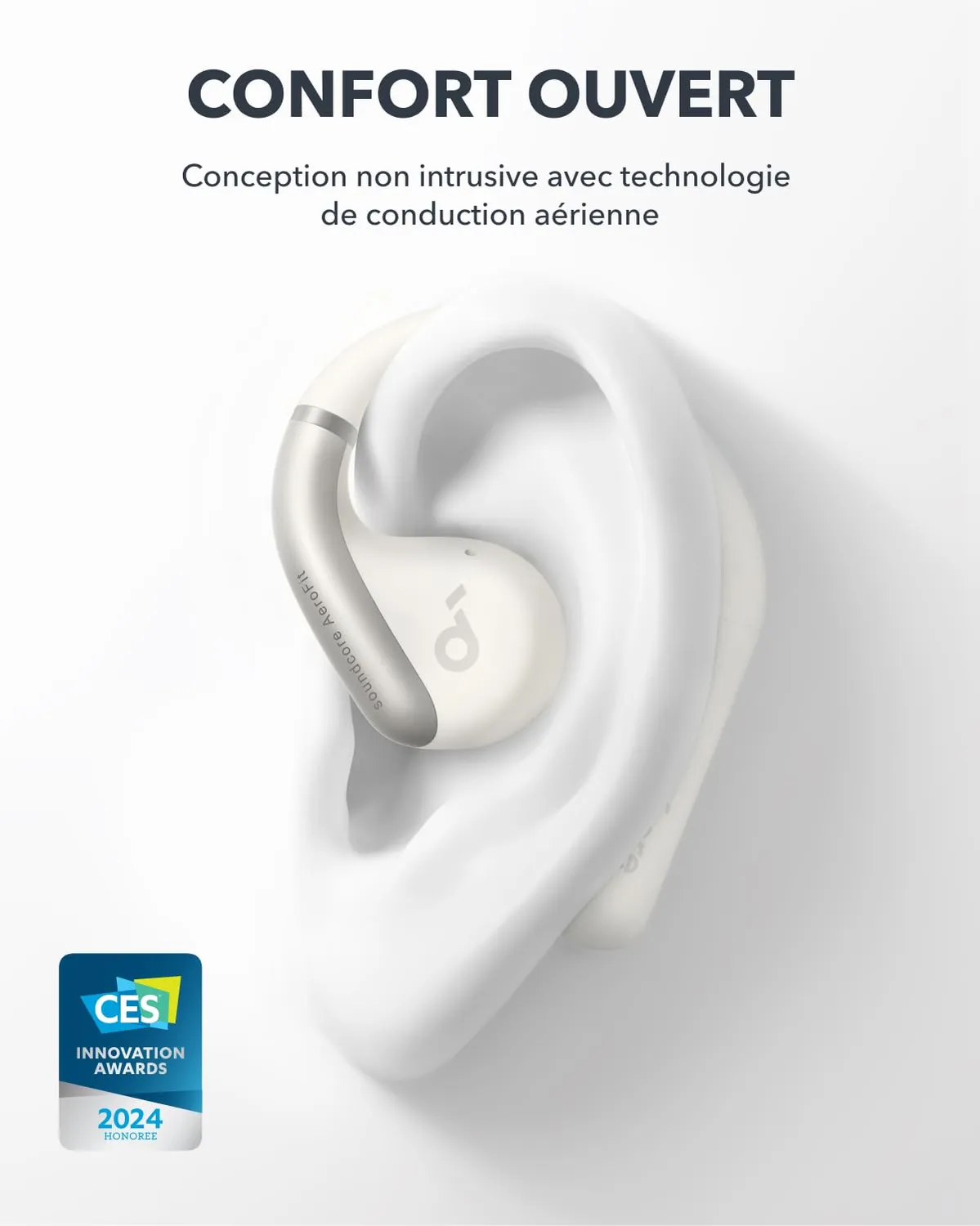 Soundcore AeroFit écouteurs open-ear noir 42h IPX7