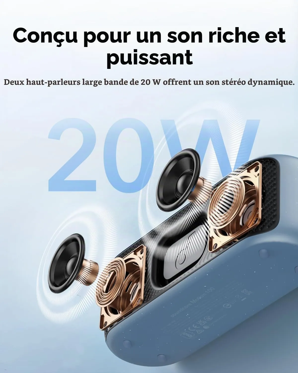 Soundcore Motion 100 enceinte Bluetooth Noire stéréo IPX7