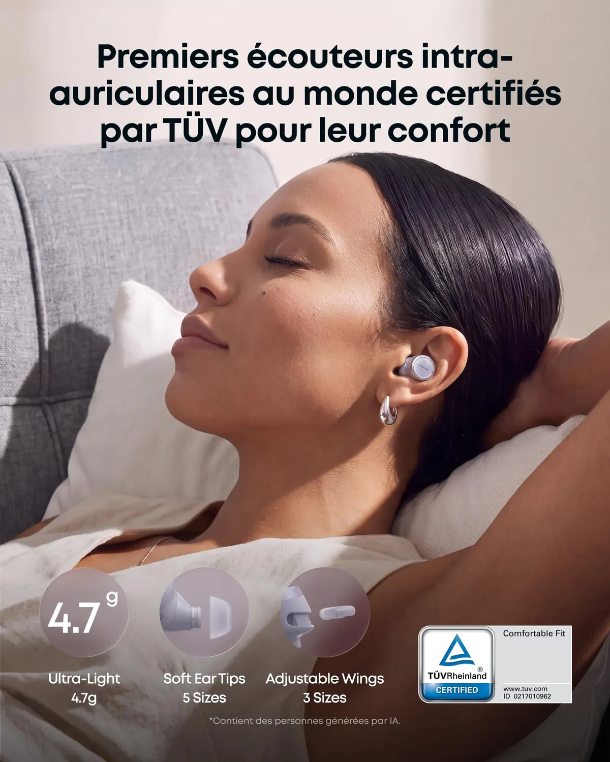 soundcore Liberty Buds 2 écouteurs Bluetooth violet nacre ANC
