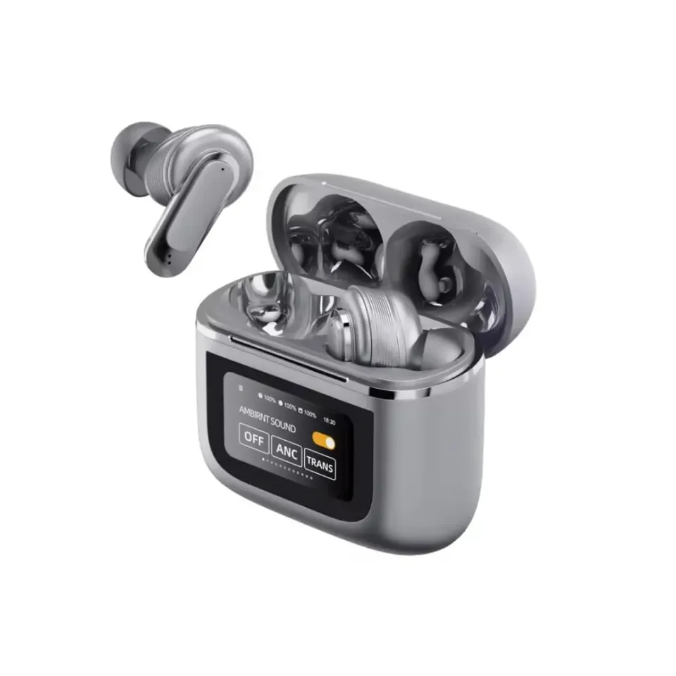Soundswealth écouteurs sans fil gris Bluetooth 5.4 ANC