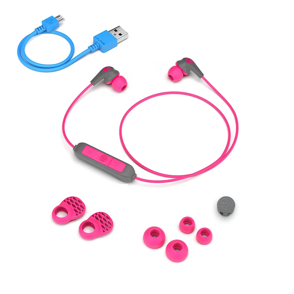 JLab JBuds Pro écouteurs tour de cou rose 10h