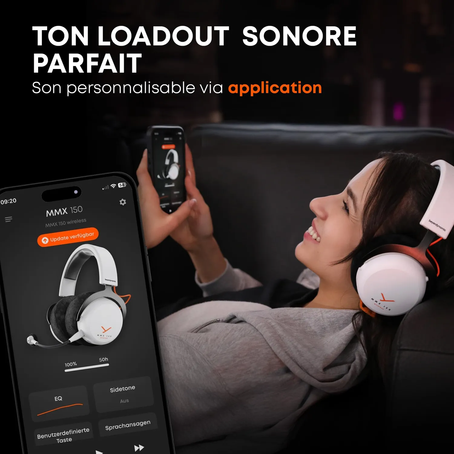 beyerdynamic MMX 150 Wireless casque gaming noir 50 h velours