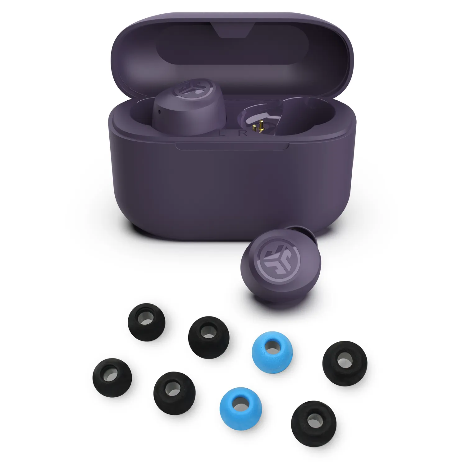 JLab Go Pop+ écouteurs Violet + embouts mousse SML