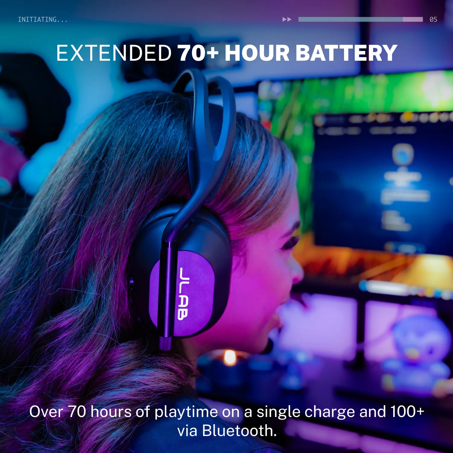 JLab Midnight Wireless casque gaming noir 100h