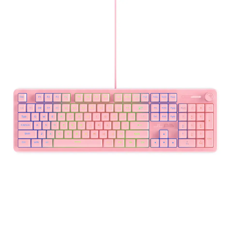 JLab Nightfall clavier gaming filaire rose 100%