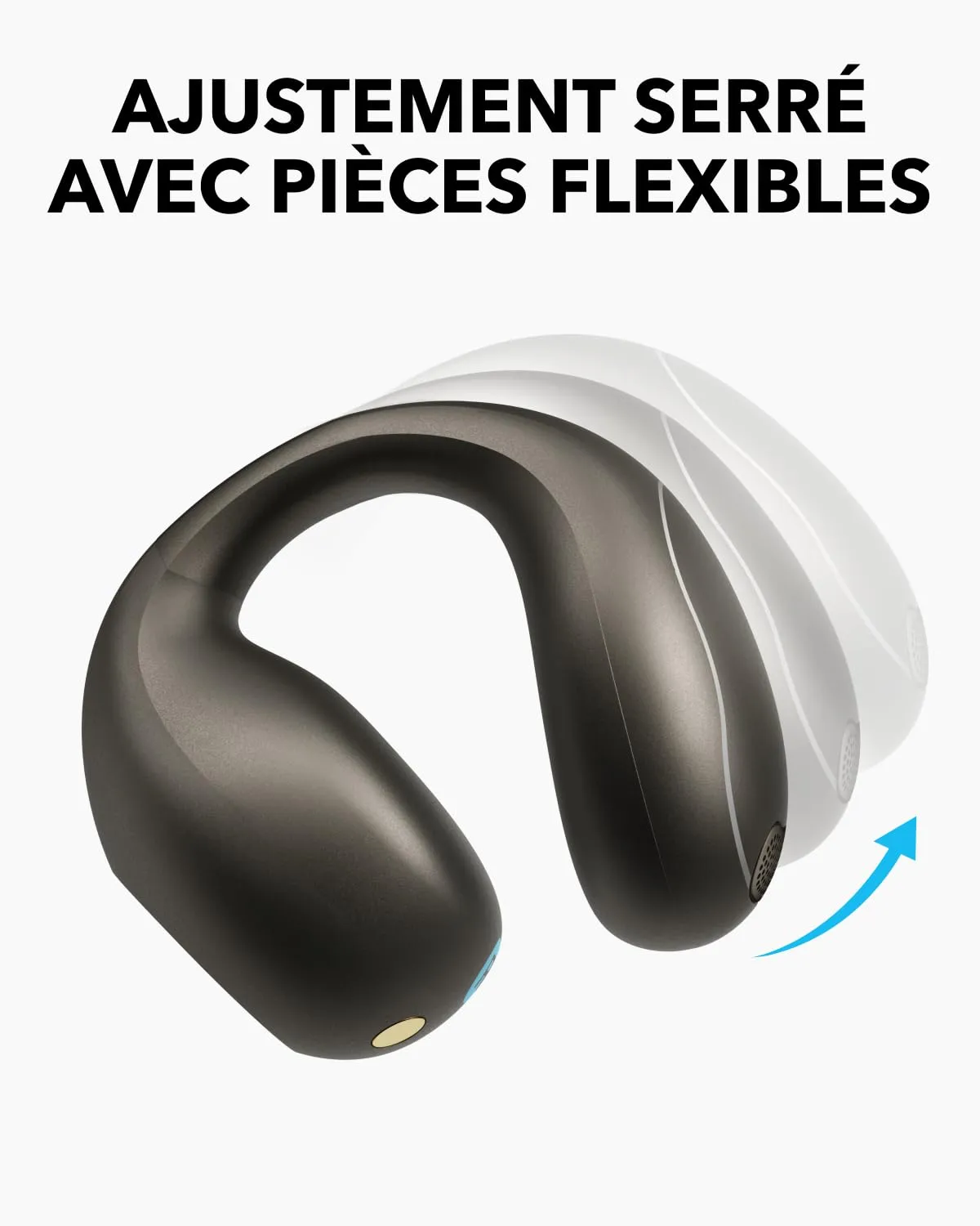 Soundcore C40i écouteurs clip open-ear gris foncé
