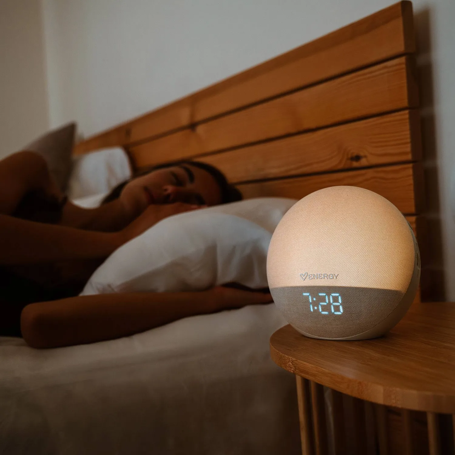 Energy Sistem Aurora Alarm réveil lumineux beige aube progressive