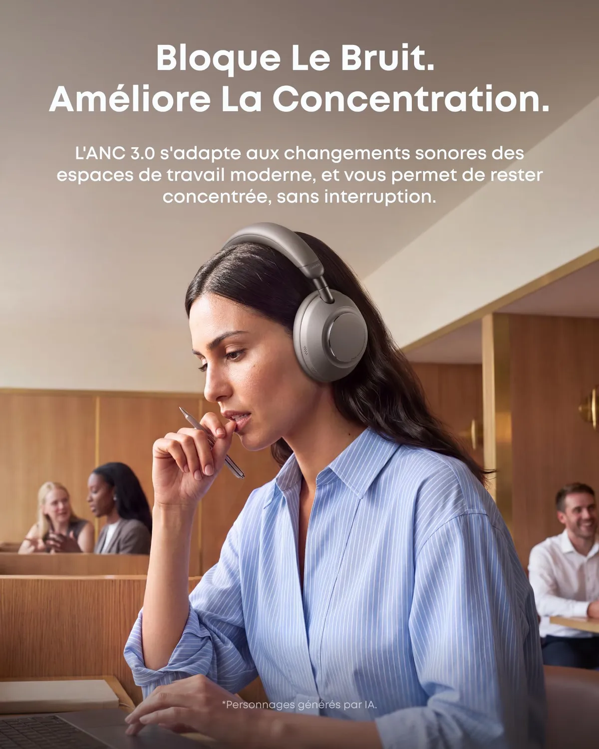 Soundcore Space 2 Pro casque gris crépuscule ANC