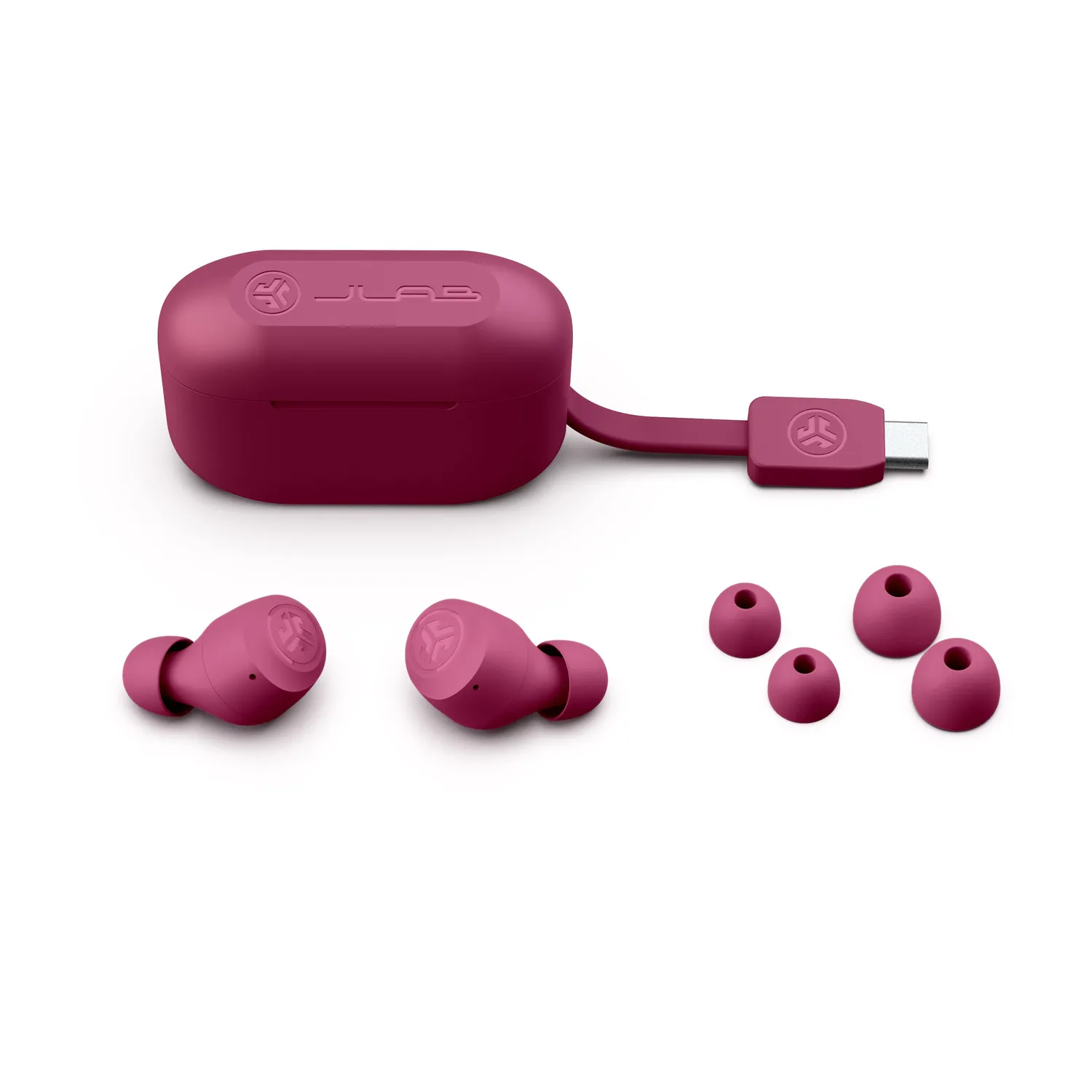 JLab GO Pop+ écouteurs sans fil rose foncé USB-C