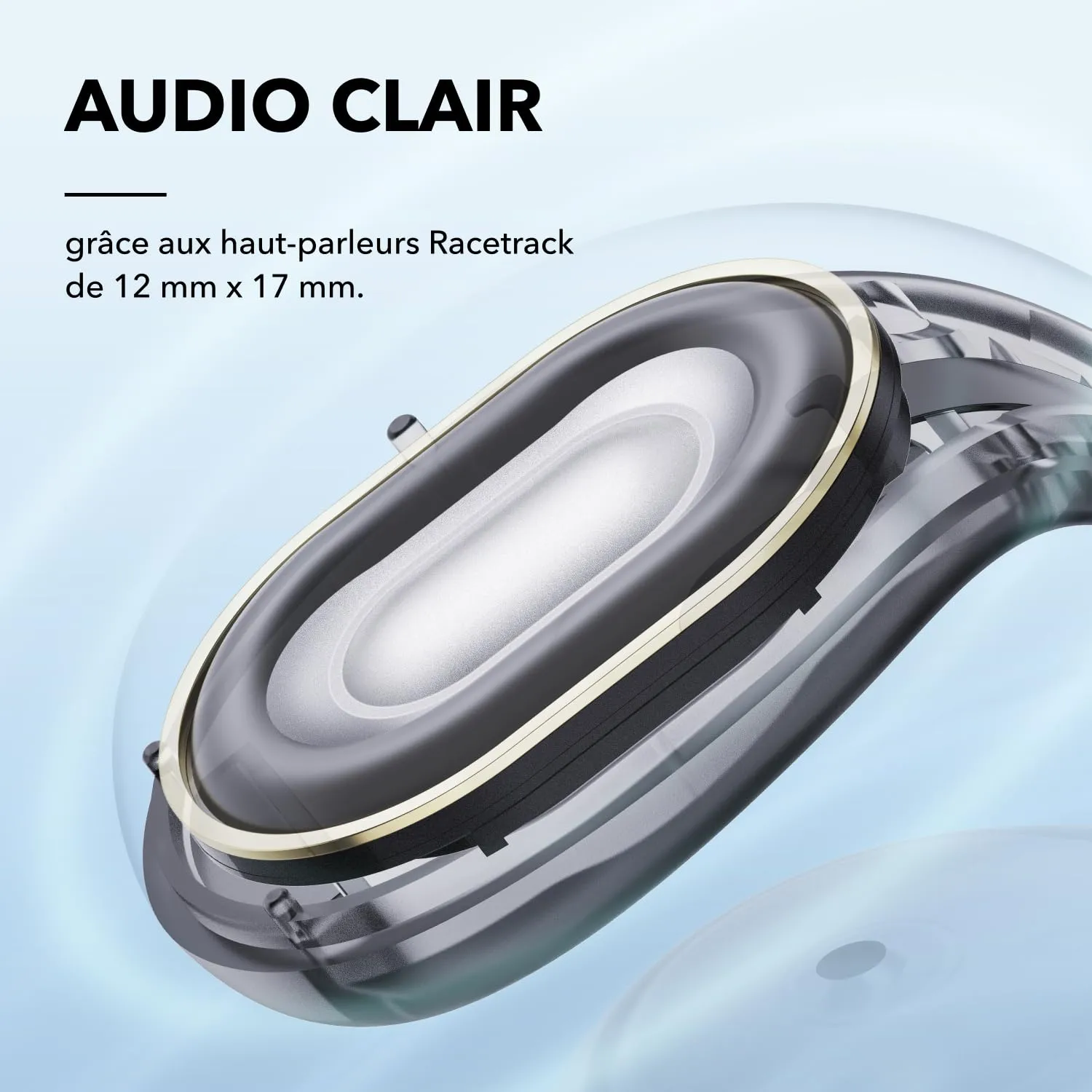 Soundcore C30i écouteurs ouverts Noir clip sport IPX4