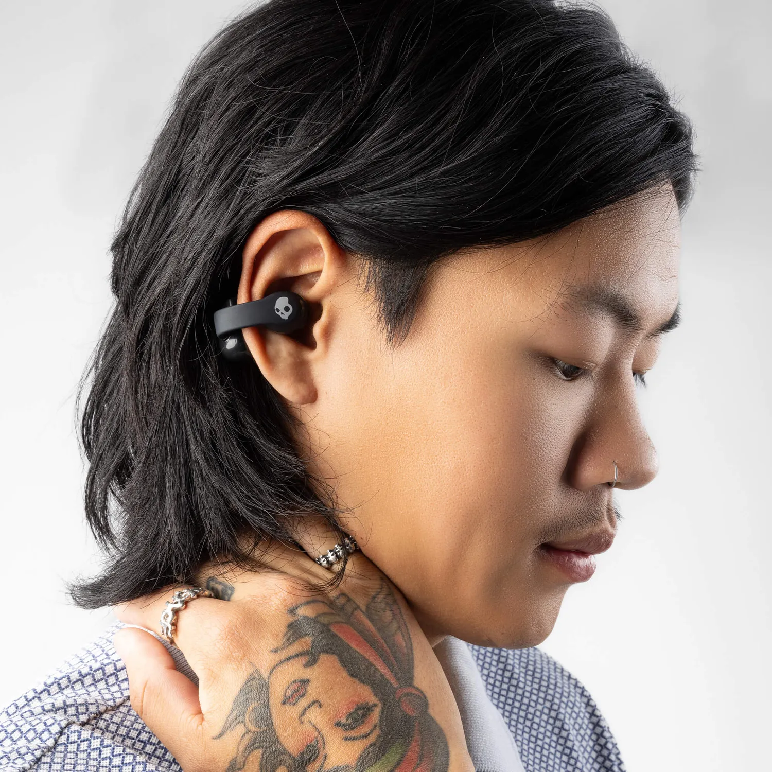 Skullcandy Push 720 Open écouteurs sans fil Bone/Gold ouverts