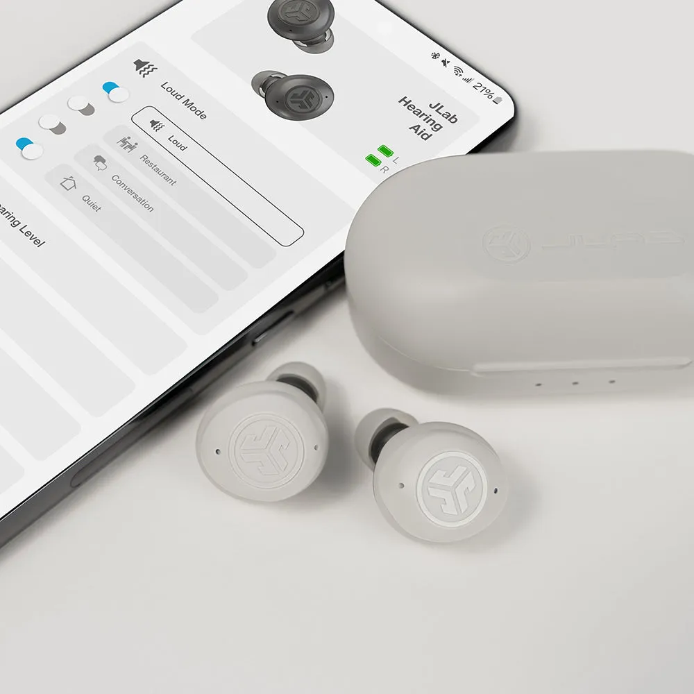 JLab Hear OTC aide auditive Bluetooth cloud