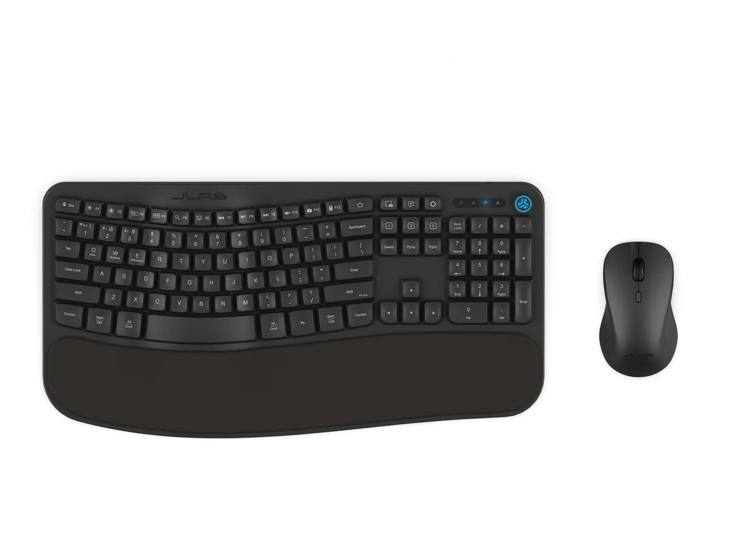 JLab Audio Flow Mouse & Keyboard Bundle kit clavier souris noir ergonomique