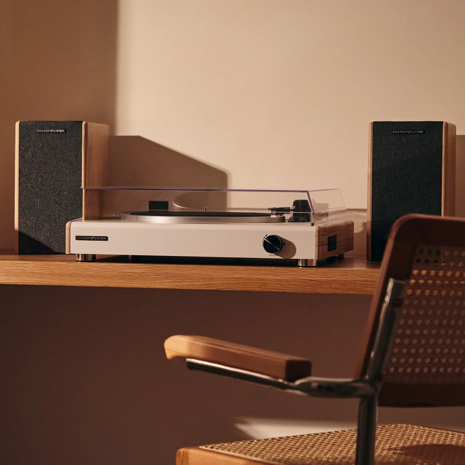 Energy Sistem Woodspin+ platine vinyle White 40W Bluetooth