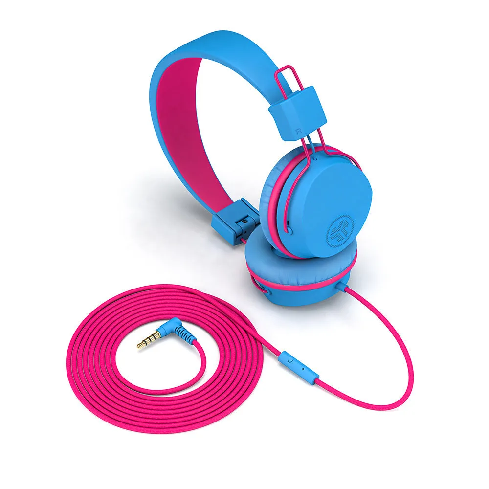 JLab JBuddies Studio casque enfant bleu rose filaire