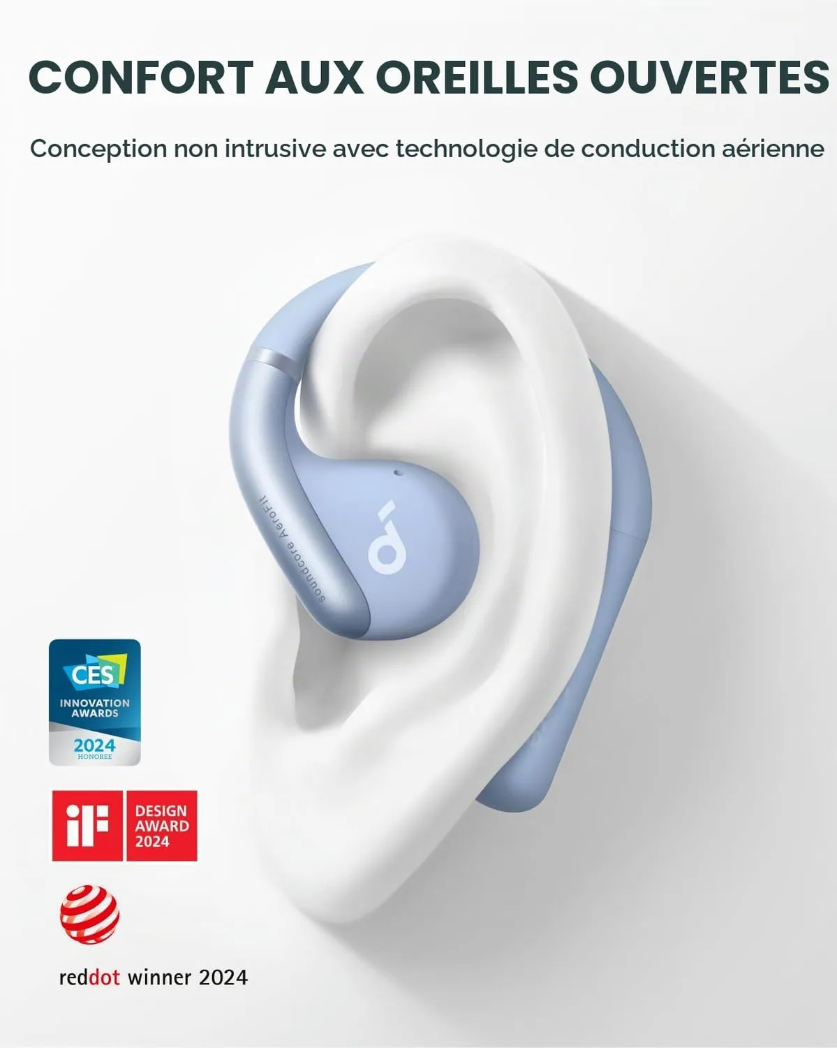 Soundcore AeroFit écouteurs open-ear IPX7 42h app