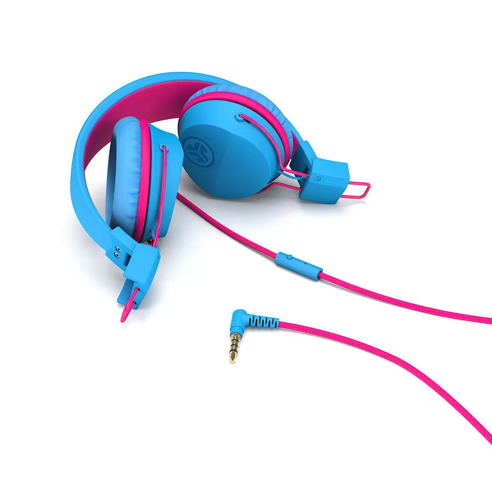JLab JBuddies Studio casque enfant bleu rose filaire