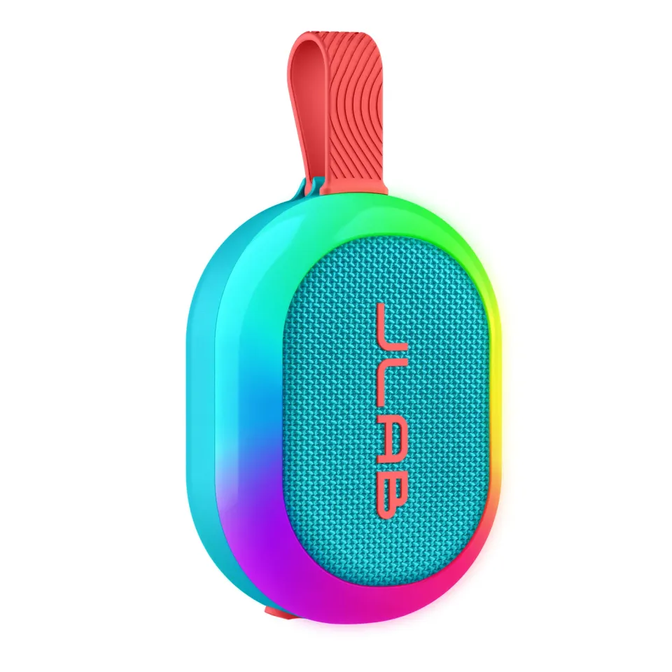 JLab Pop Party enceinte Bluetooth portable cyan 8h