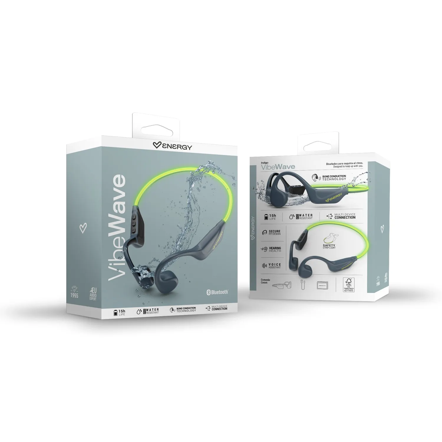 Energy Sistem VibeWave écouteurs conduction osseuse LED 15 h