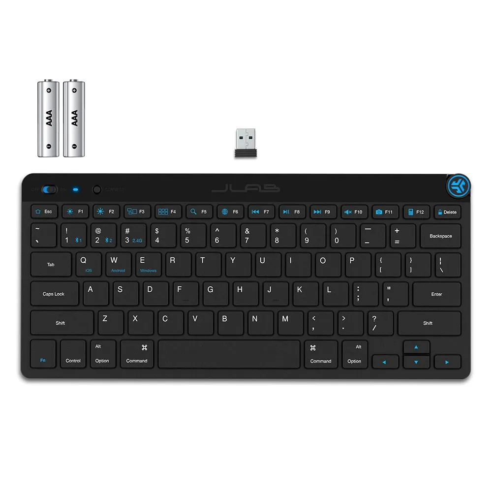 JLab GO clavier sans fil noir 60% 78 touches