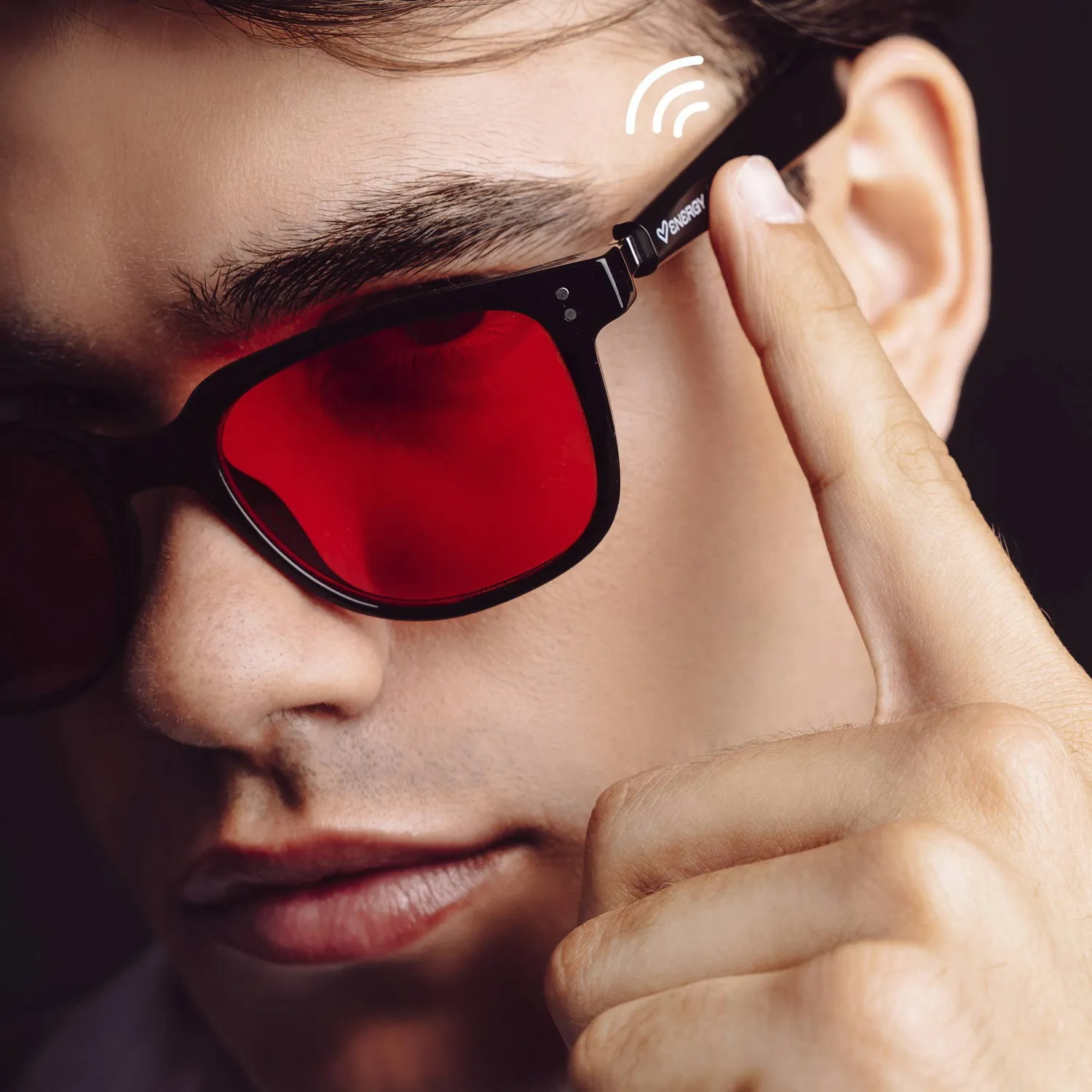 Energy Sistem Night Mode Music Sunglasses lunettes bluetooth noire verres rouges