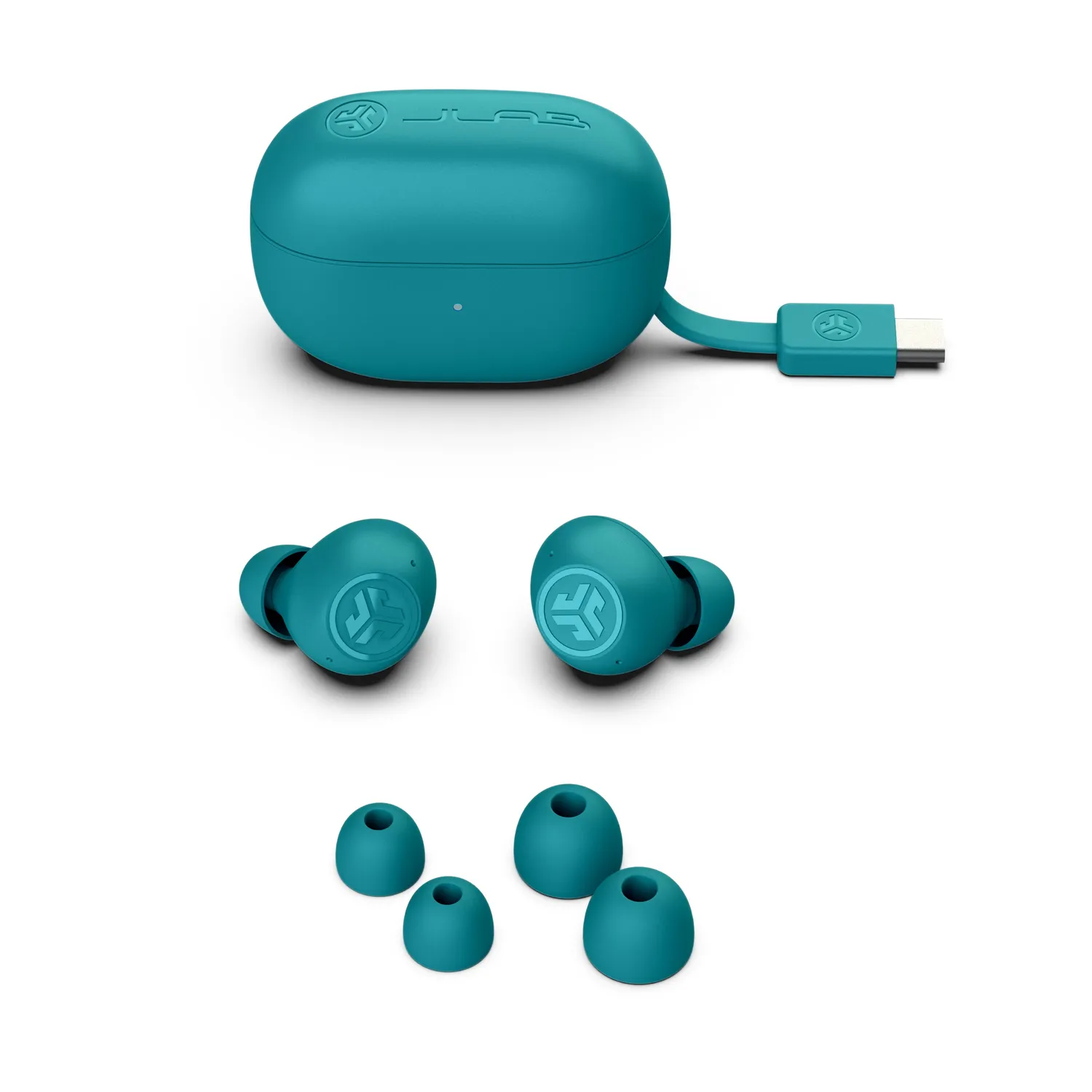JLab GO Pop ANC écouteurs bluetooth teal 24h