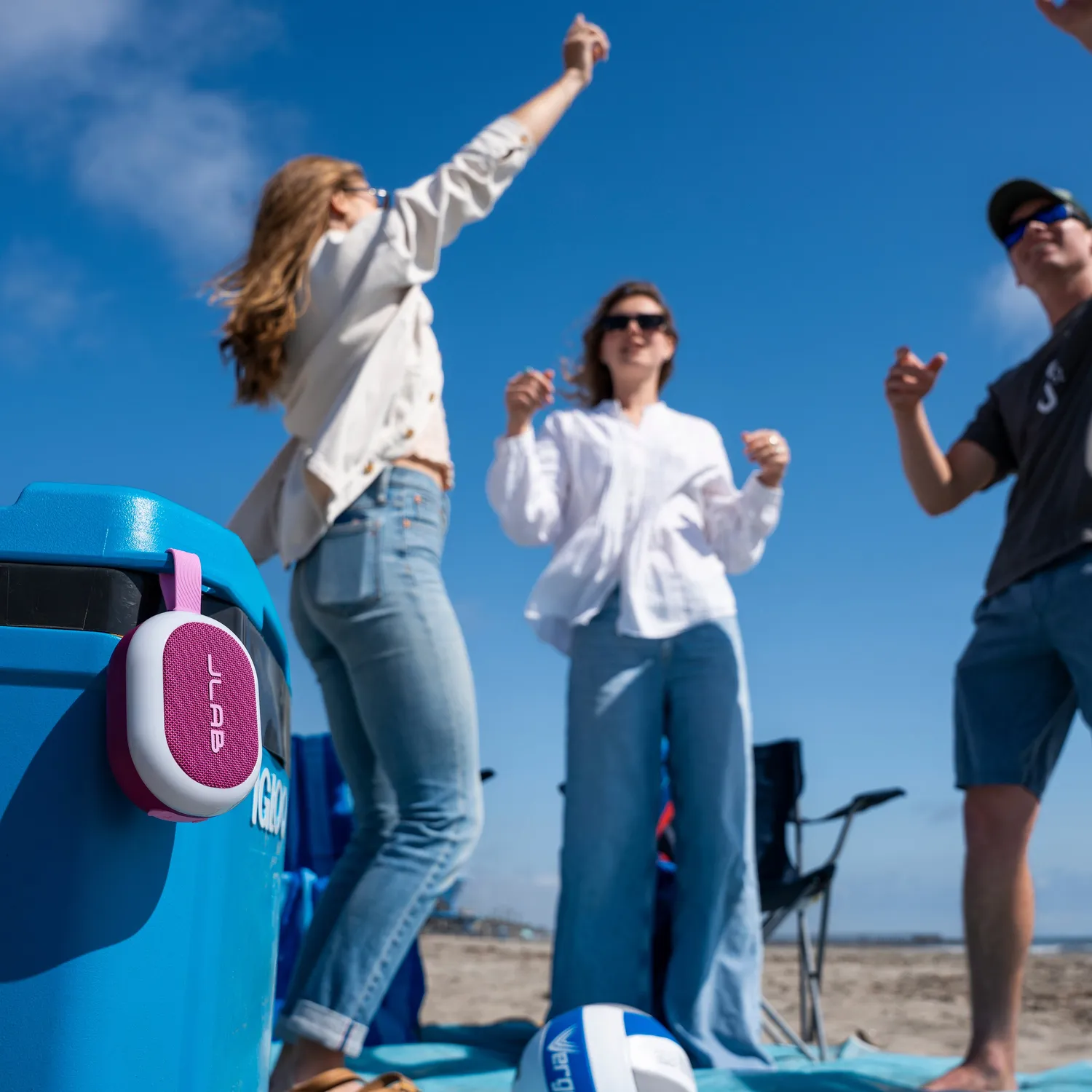JLab Pop Party enceinte bluetooth mulberry 8h IP55