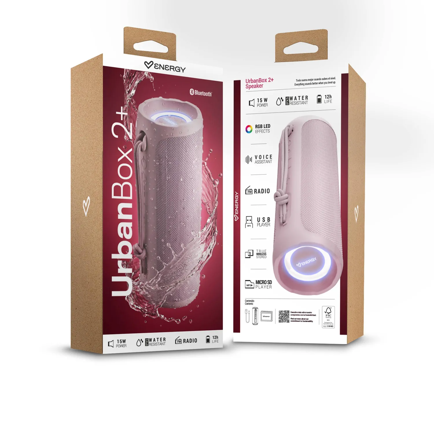Energy Sistem Urban Box 2 enceinte bluetooth blush 15W