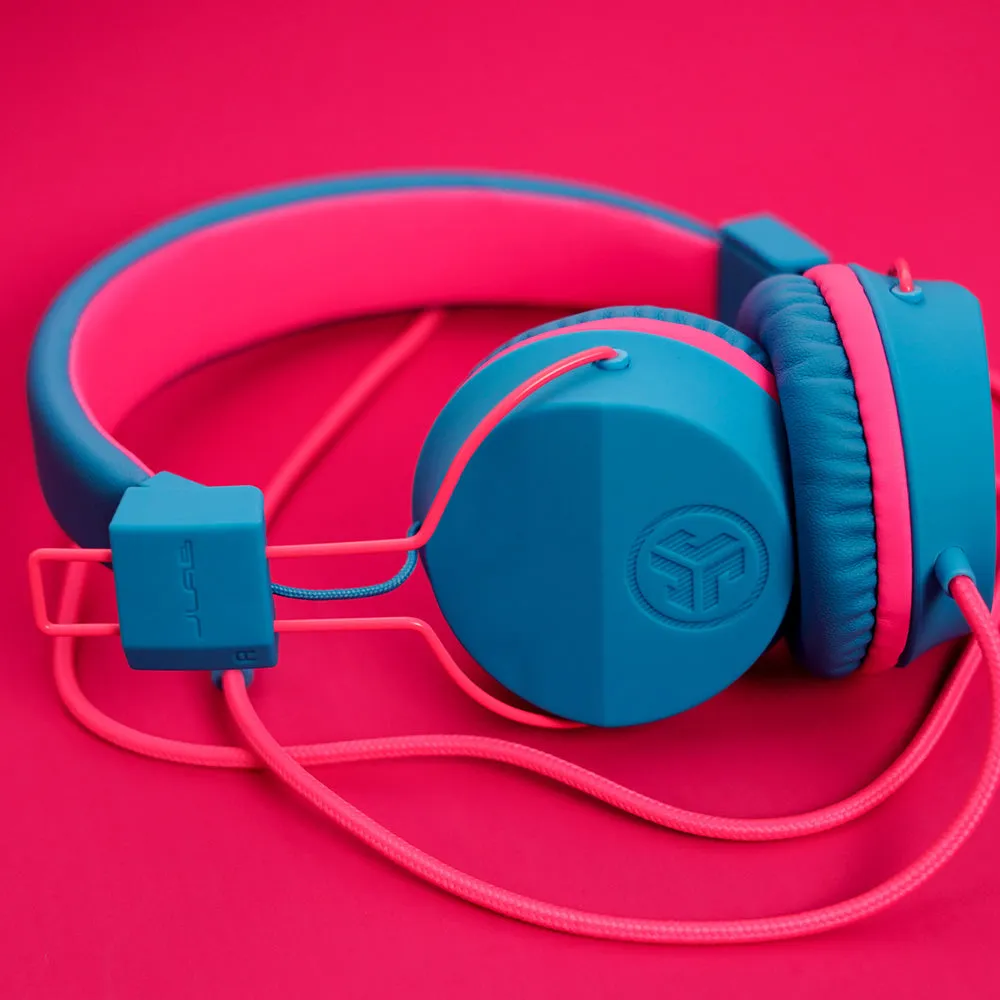 JLab JBuddies Studio casque enfant bleu rose filaire