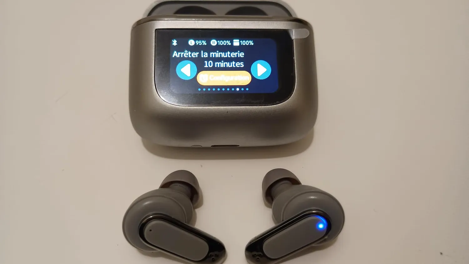 Soundswealth écouteurs sans fil gris Bluetooth 5.4 ANC