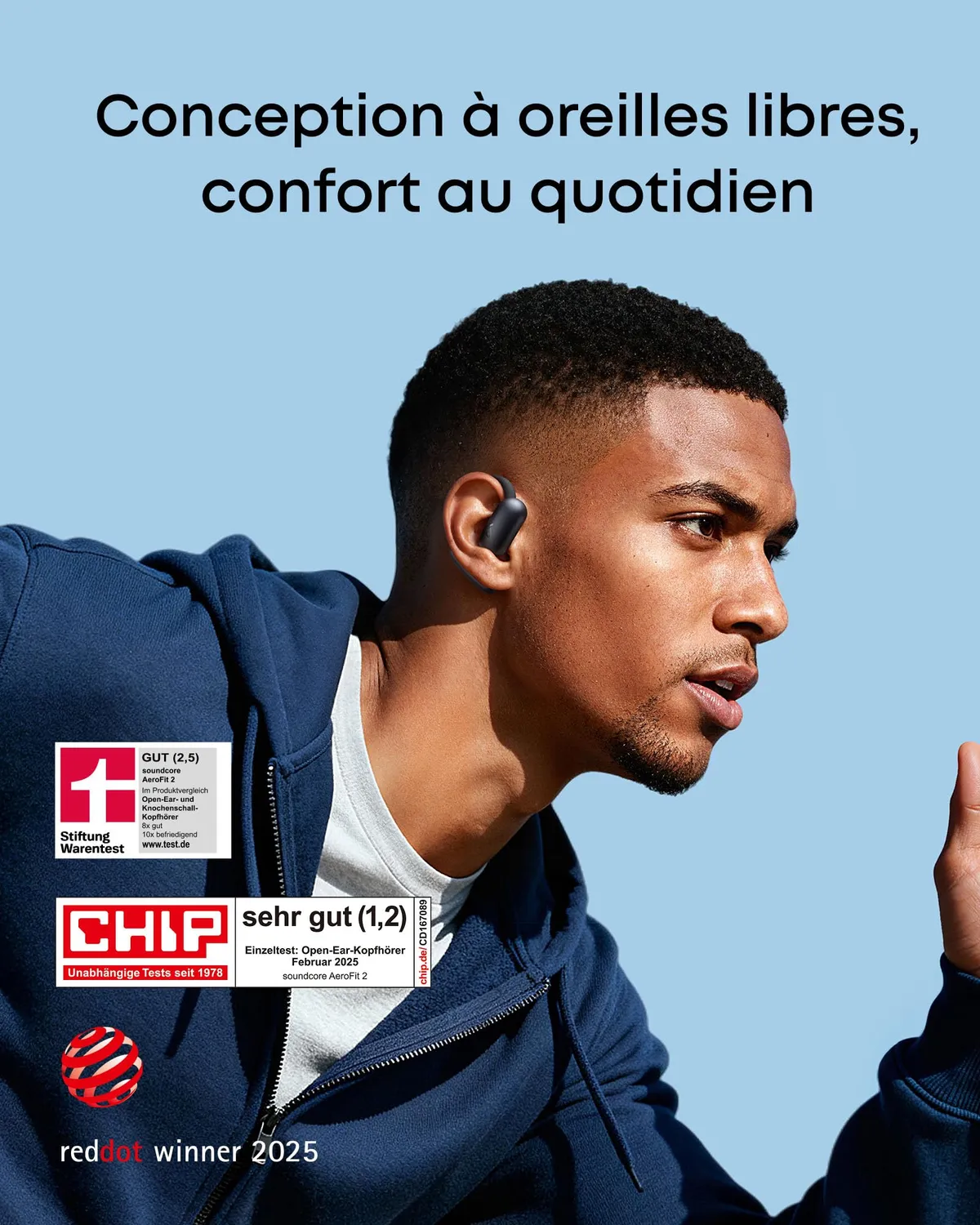 Soundcore AeroFit 2 écouteurs open-ear noir LDAC