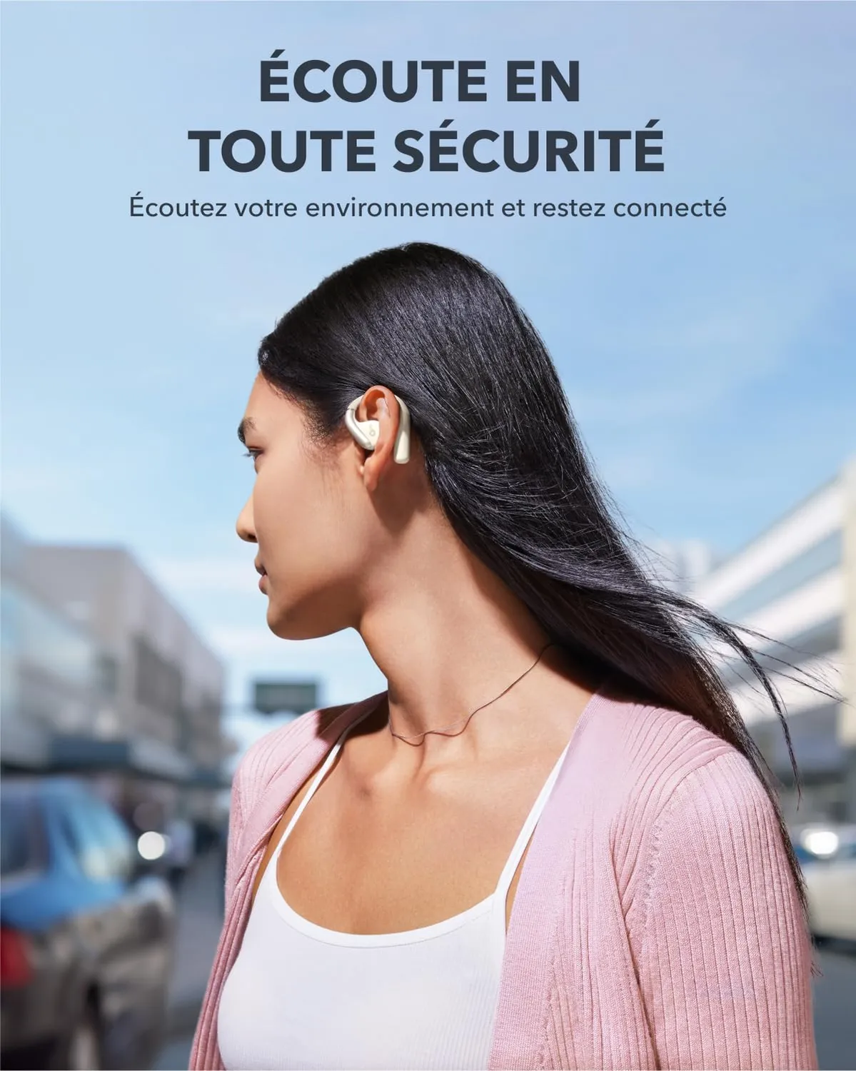 Soundcore AeroFit écouteurs open-ear noir 42h IPX7