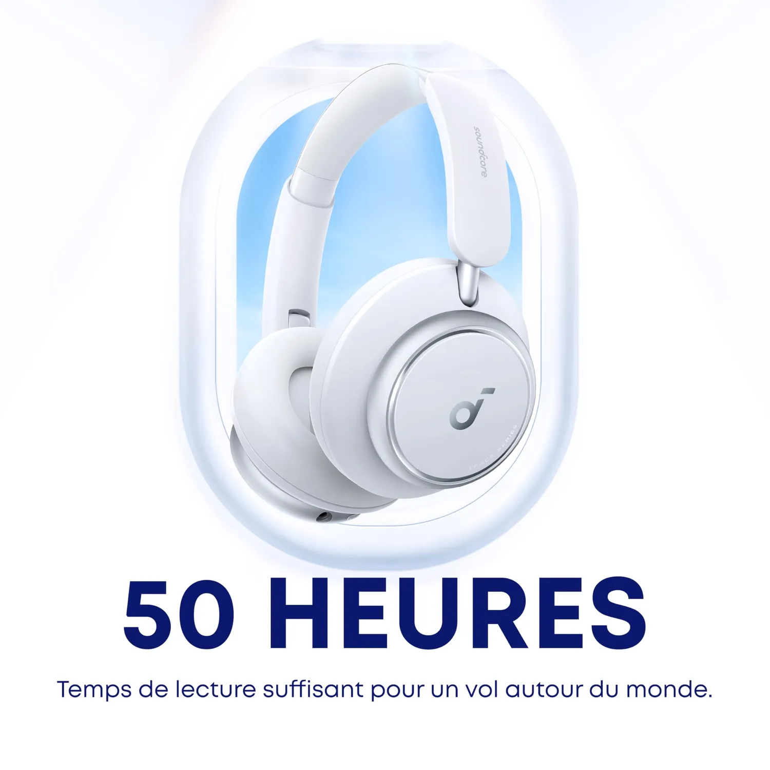 Soundcore Space Q45 casque blanc réduction de bruit
