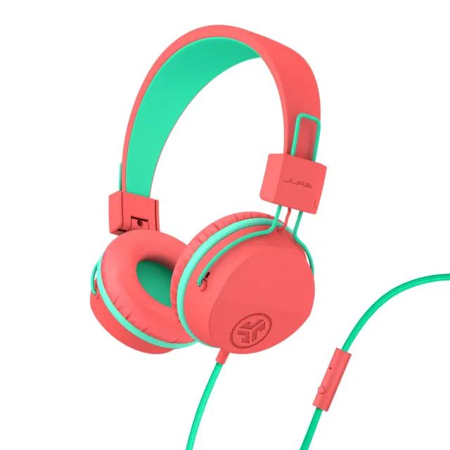 JLab JBuddies Studio casque enfant filaire pêche 85dB