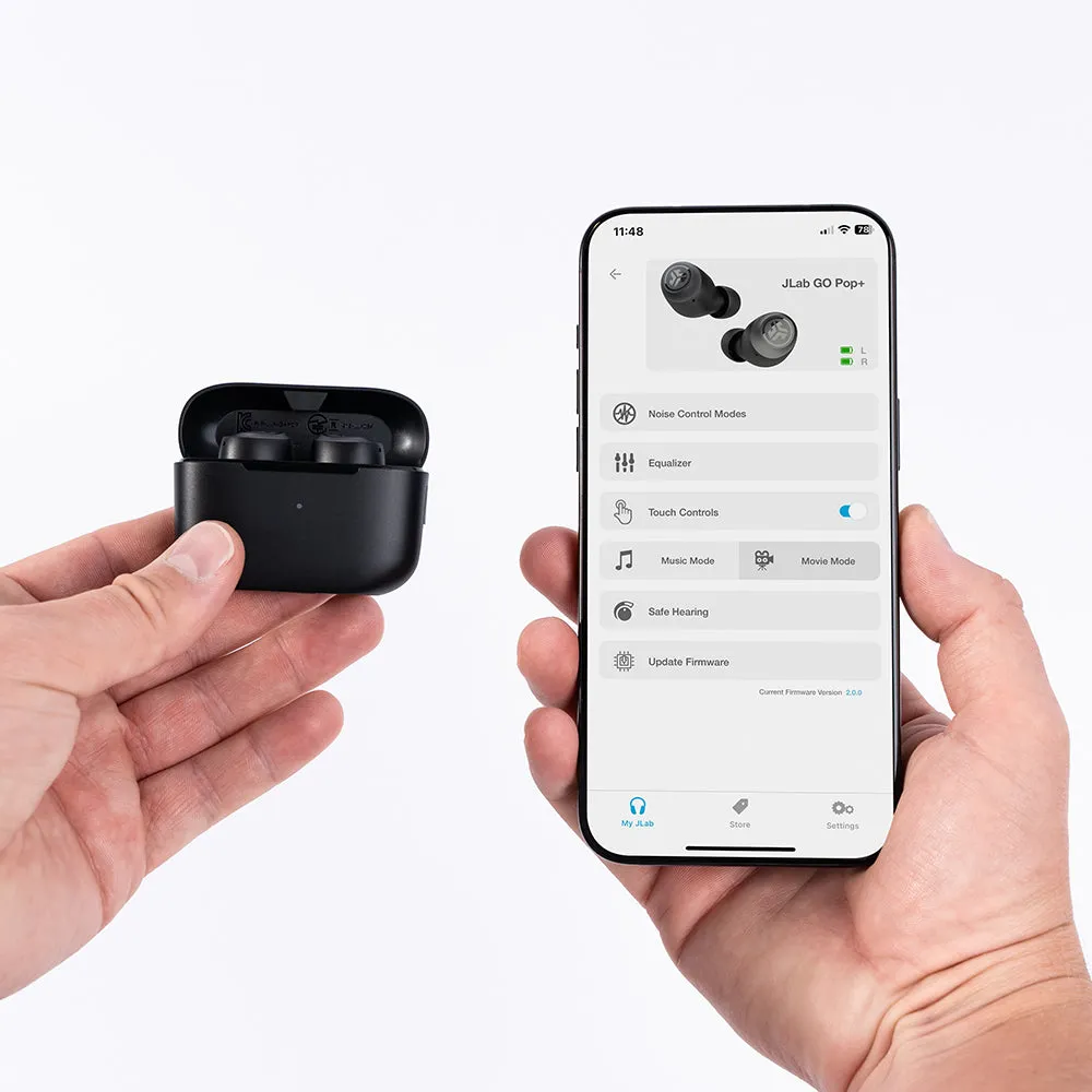 JLab Go Pop+ ecouteurs bluetooth noir 35h