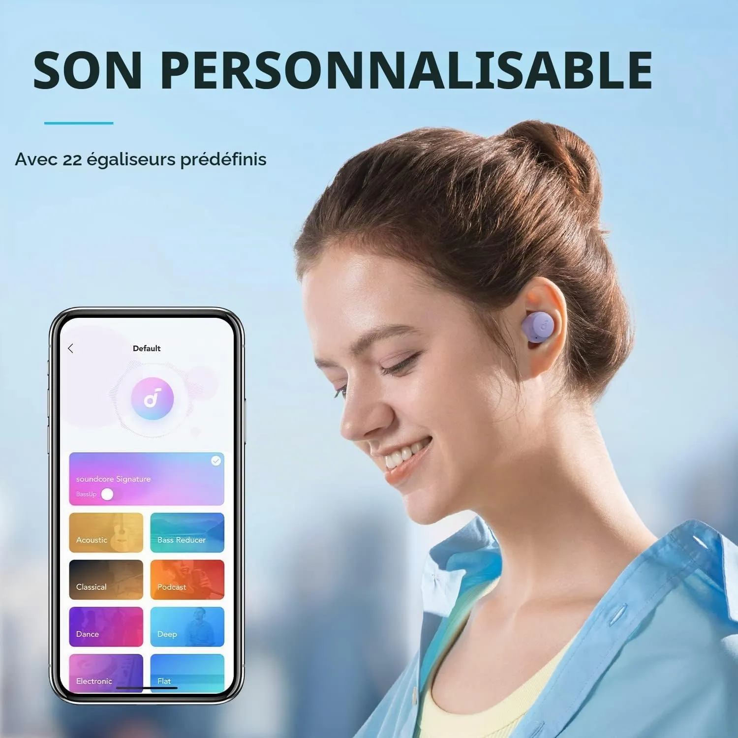 Soundcore by Anker A20i écouteurs bluetooth violet léger